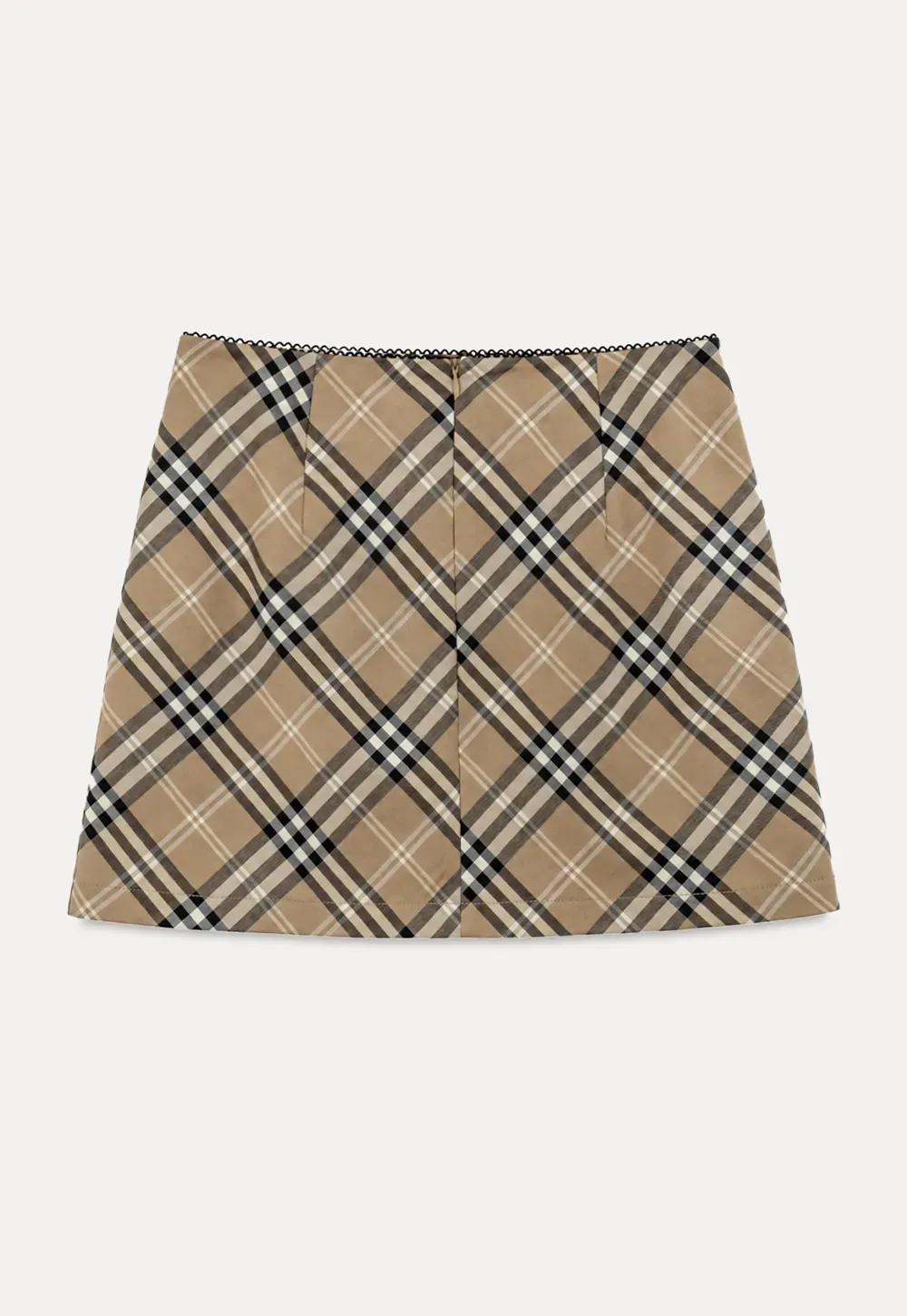 Plaid Pattern High Waist Mini Skirt
