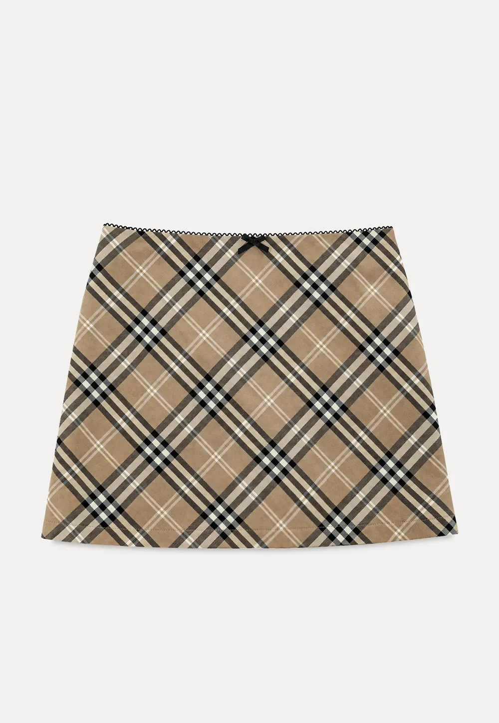 Plaid Pattern High Waist Mini Skirt
