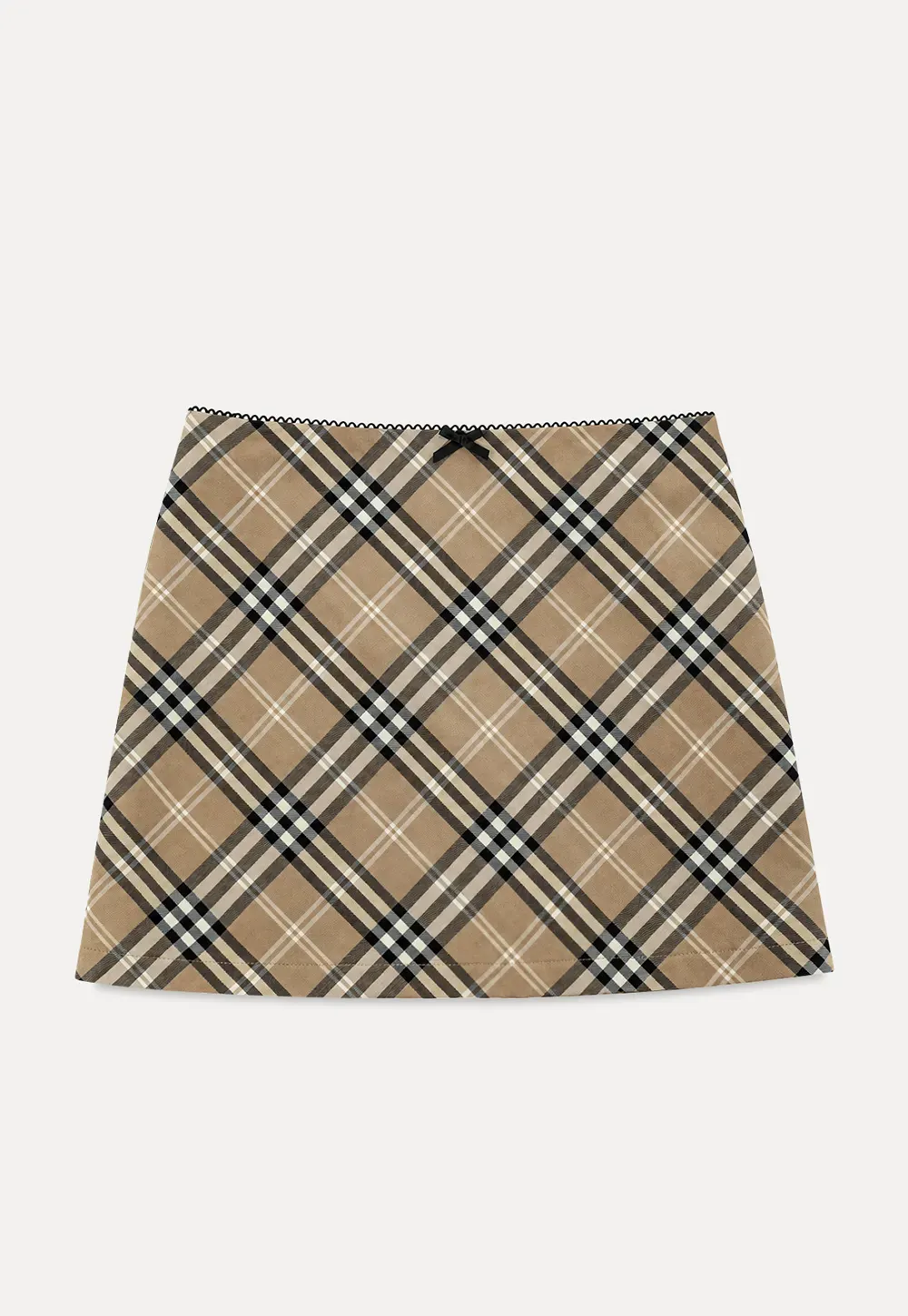 Plaid Pattern High Waist Mini Skirt
