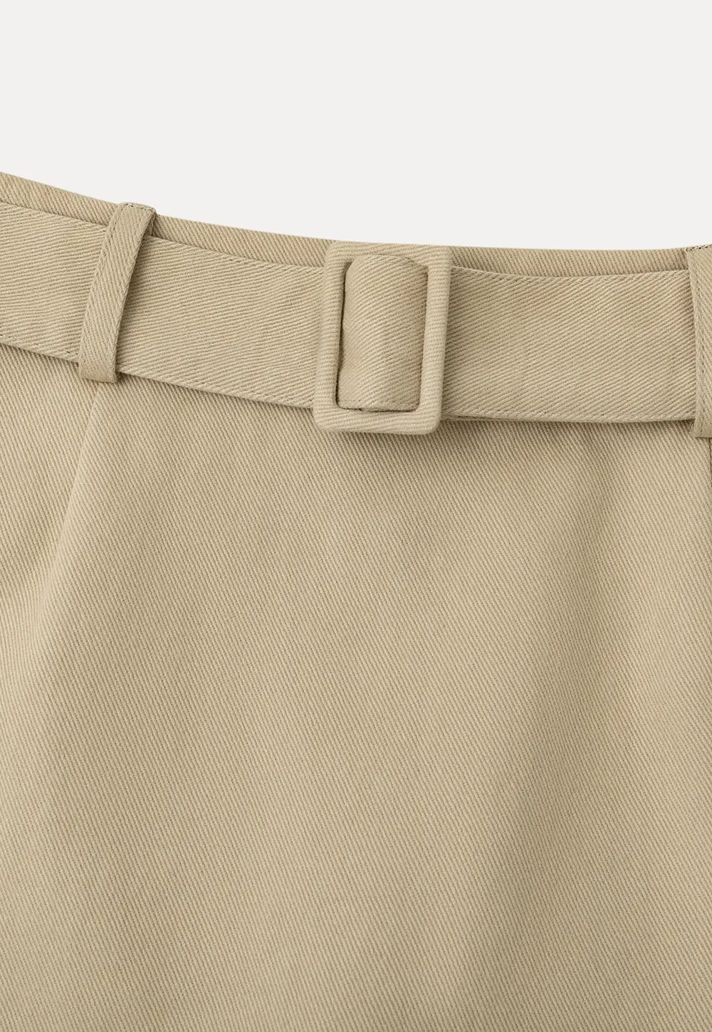 High Waist A Line Mini Skirt with Belted Waistband
