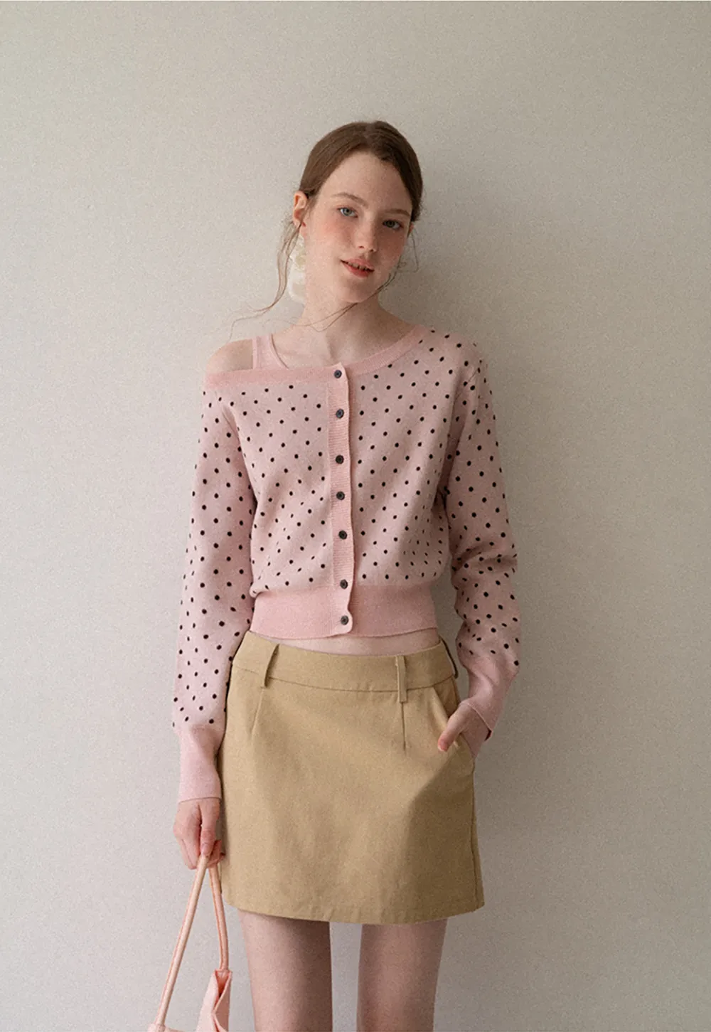 High Waist A Line Mini Skirt with Belted Waistband