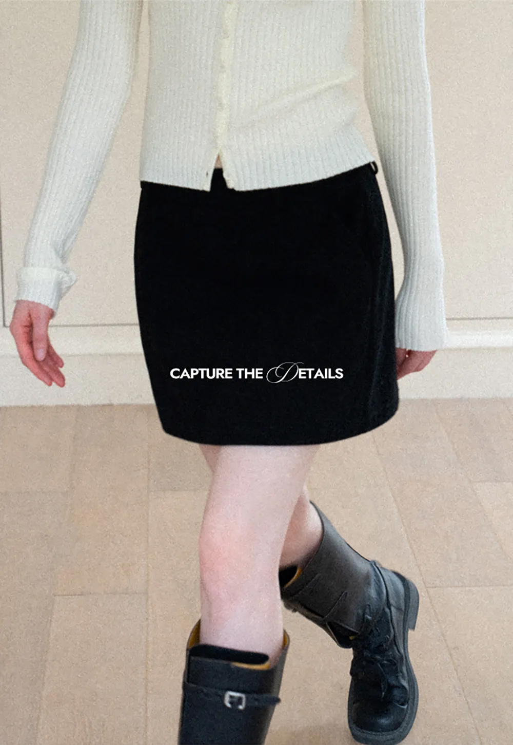 High Waist A Line Mini Skirt with Belted Waistband