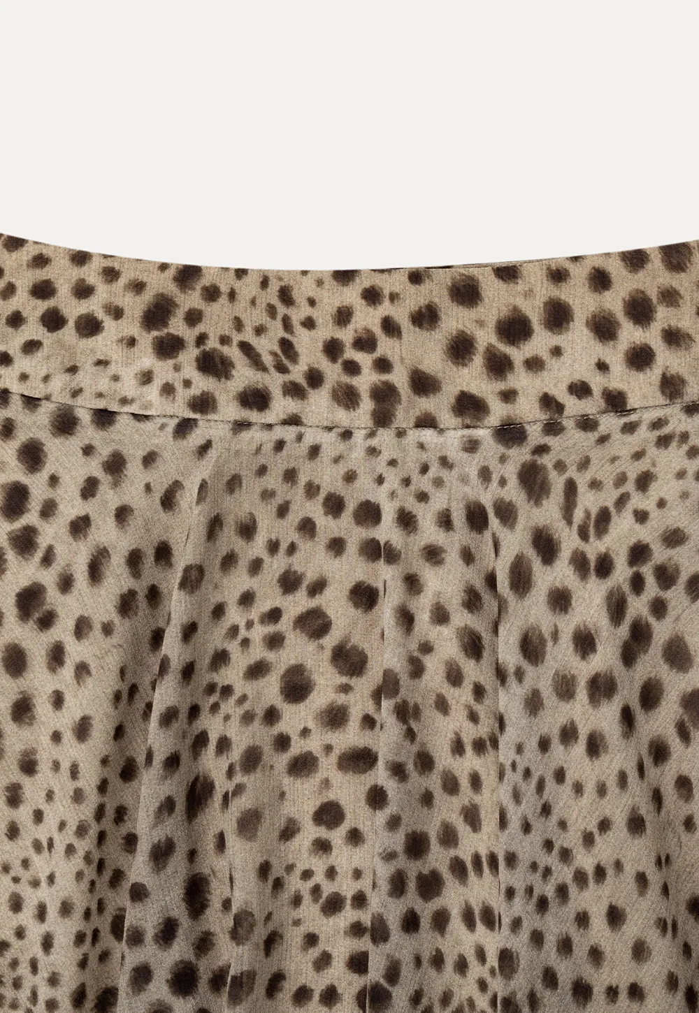 Polka Dot Print Asymmetrical Hem Skirt