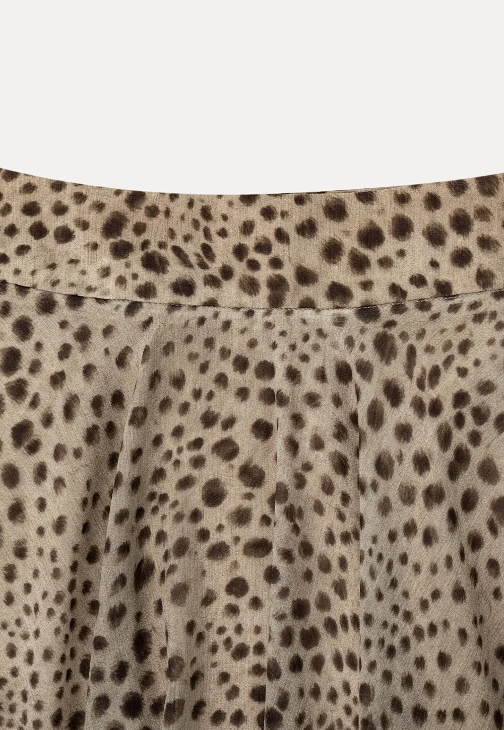 Polka Dot Print Asymmetrical Hem Skirt