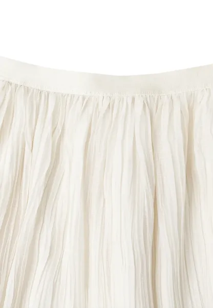 Pleated Flowing Midi Skirt