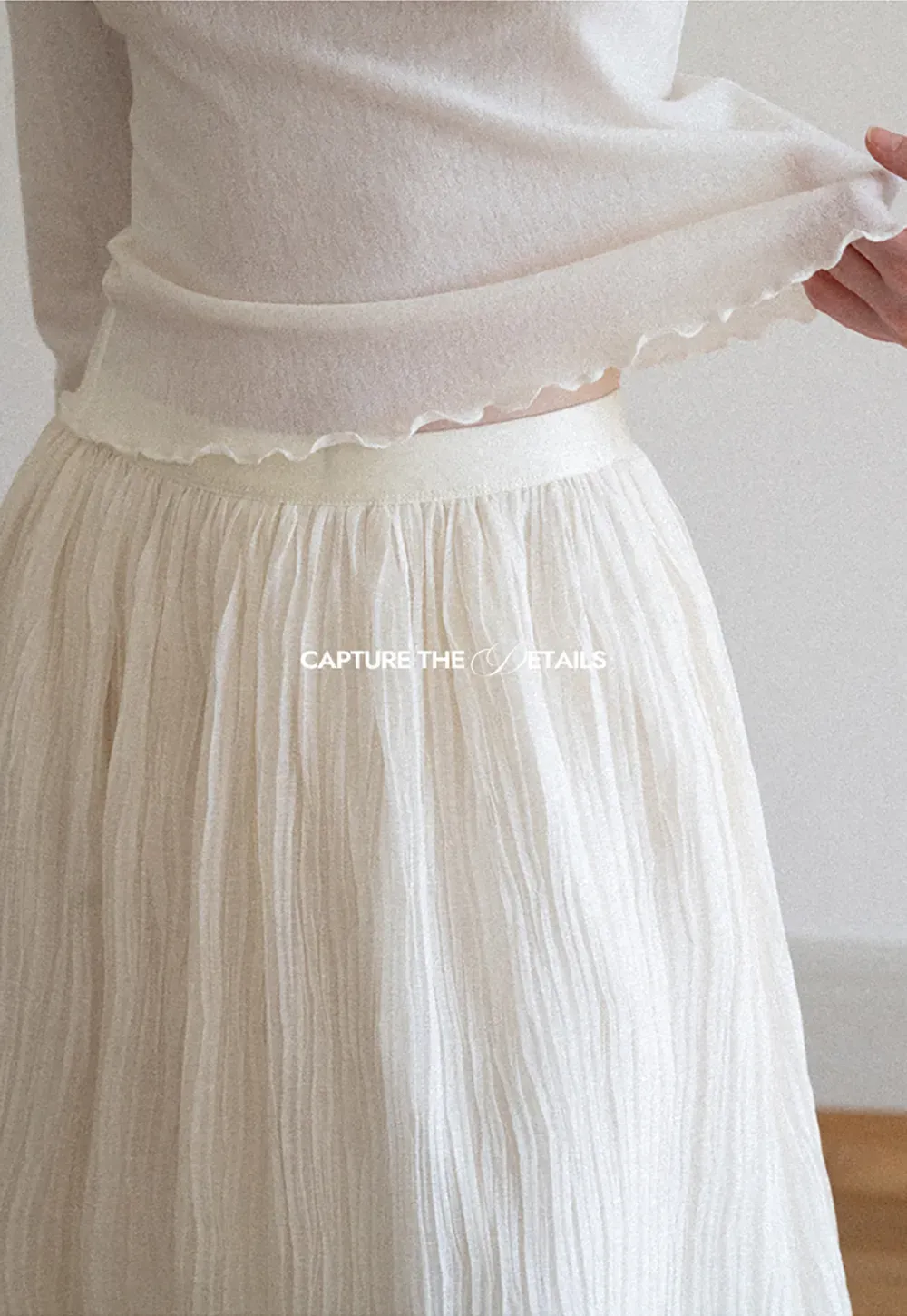 Pleated Flowing Midi Skirt