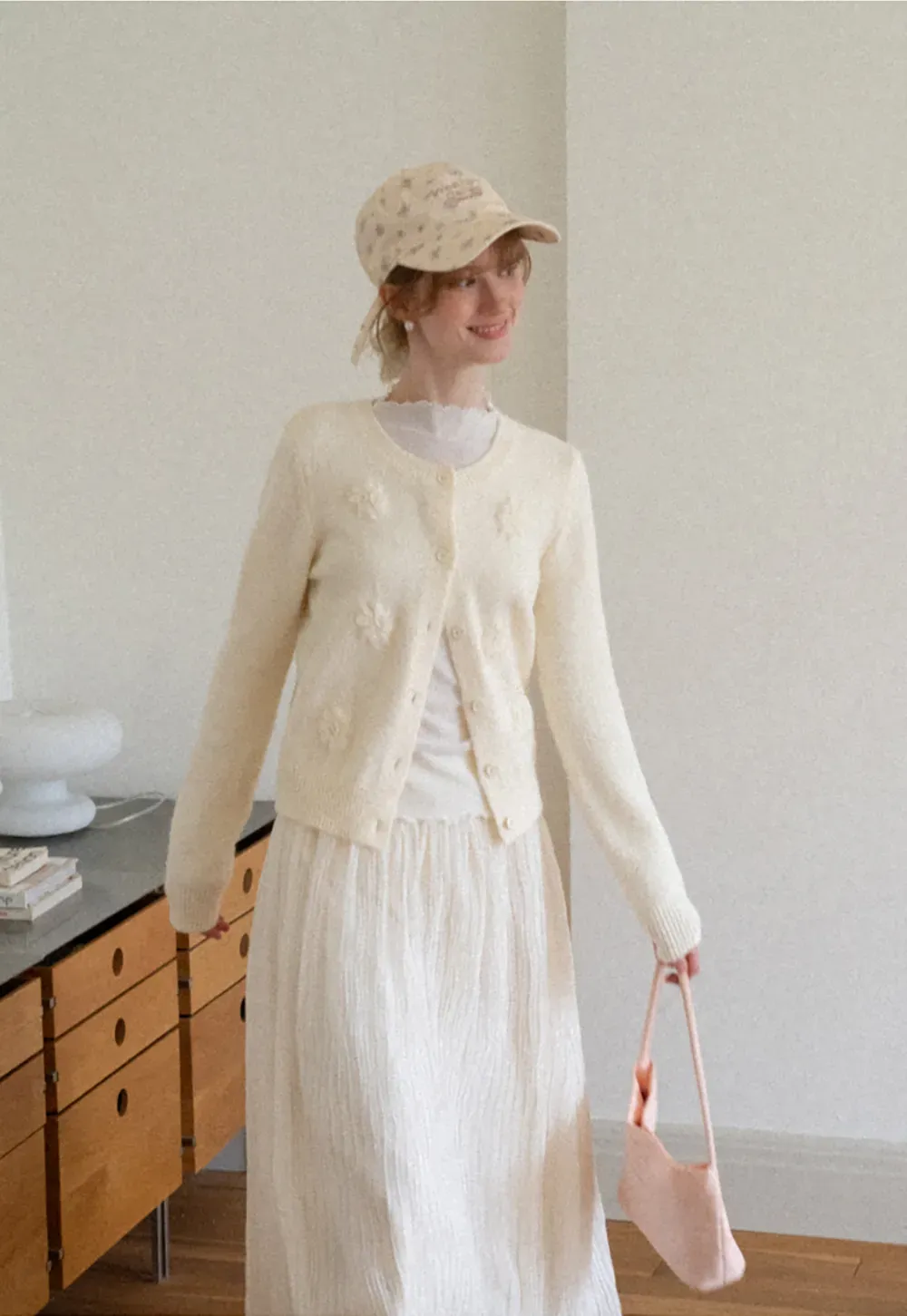 Pleated Flowing Midi Skirt