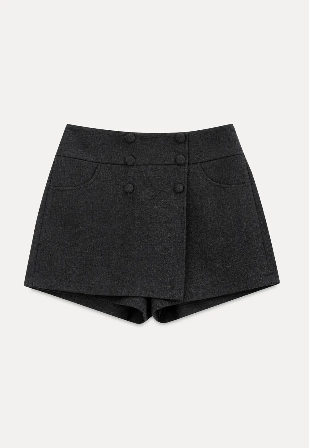 Asymmetrical Wrap Front High Waist Skirt