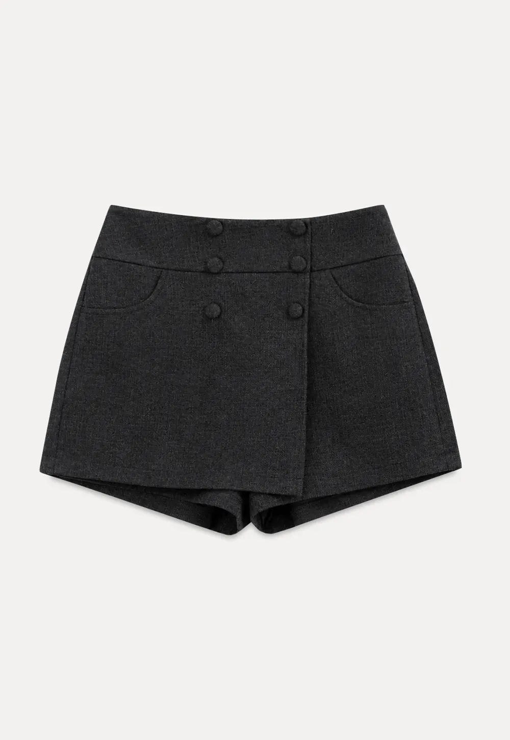 Asymmetrical Wrap Front High Waist Skirt