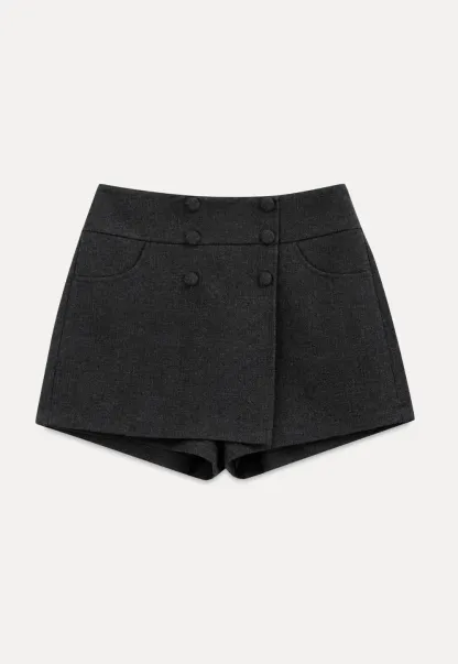 Asymmetrical Wrap Front High Waist Skirt