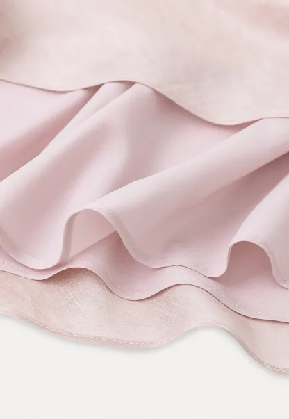 Textured A-Line Skirt with Drawstring Waist