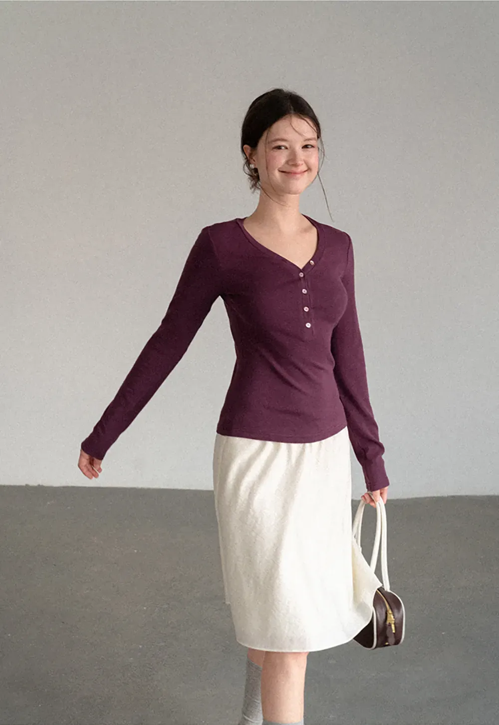 Textured A-Line Skirt with Drawstring Waist