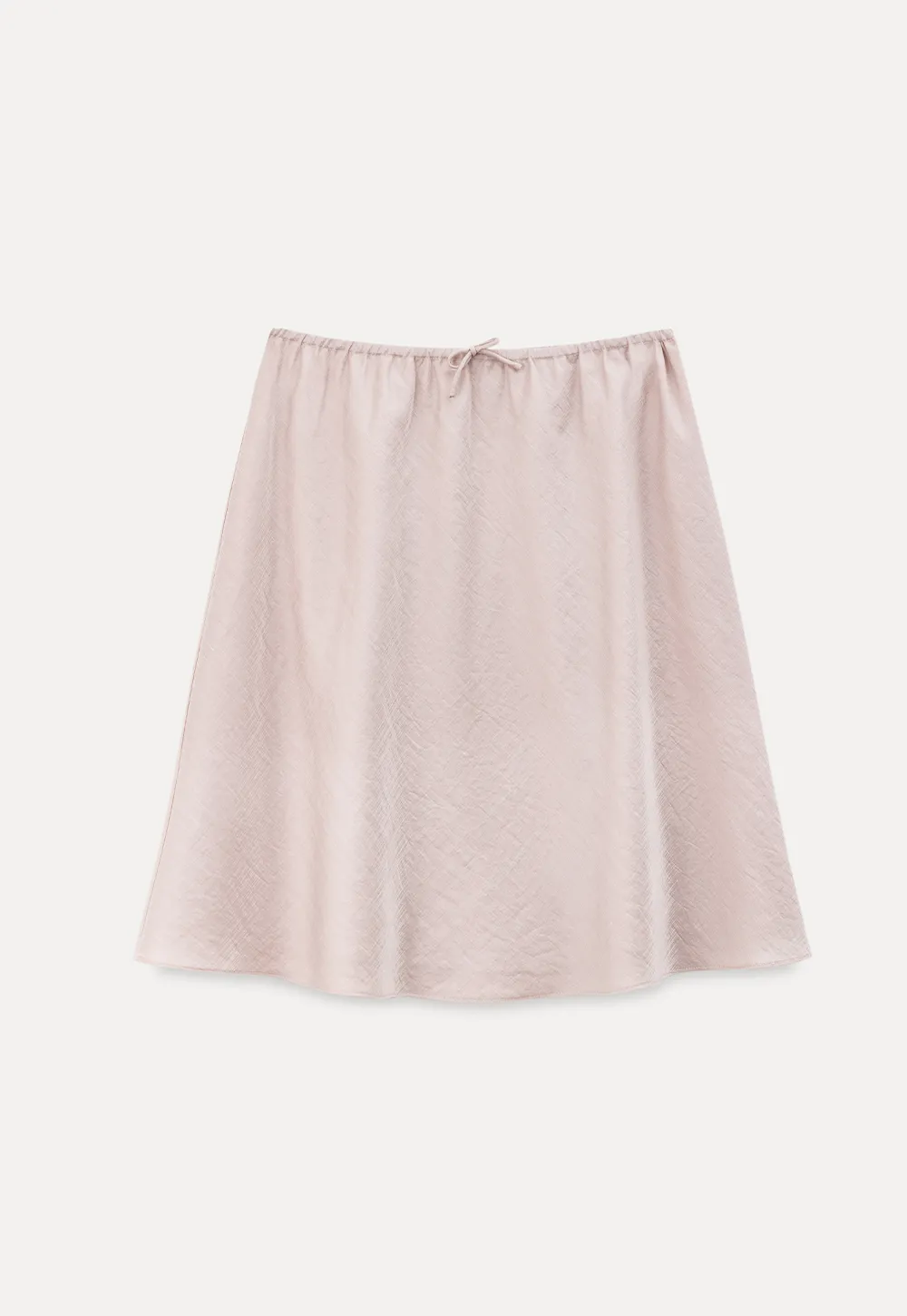 Textured A-Line Skirt with Drawstring Waist