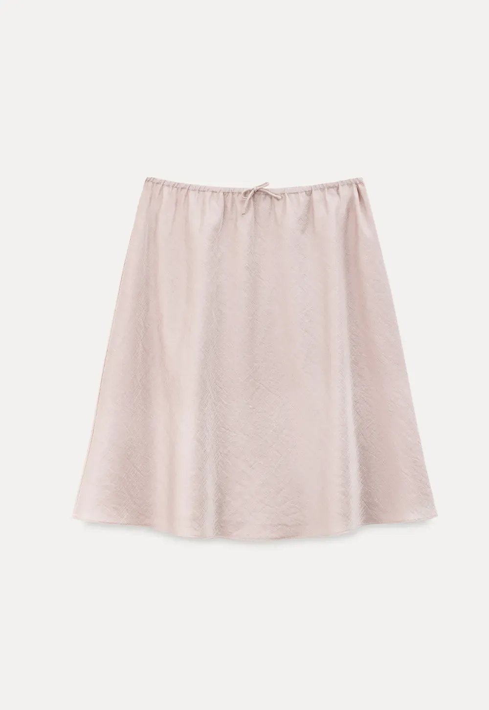 Textured A-Line Skirt with Drawstring Waist