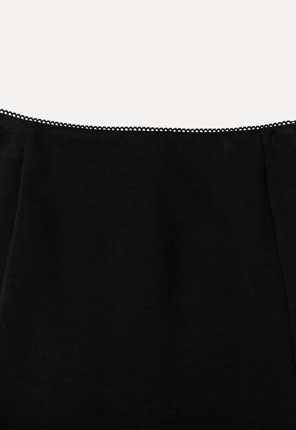 Lace Trim Flared Skirt