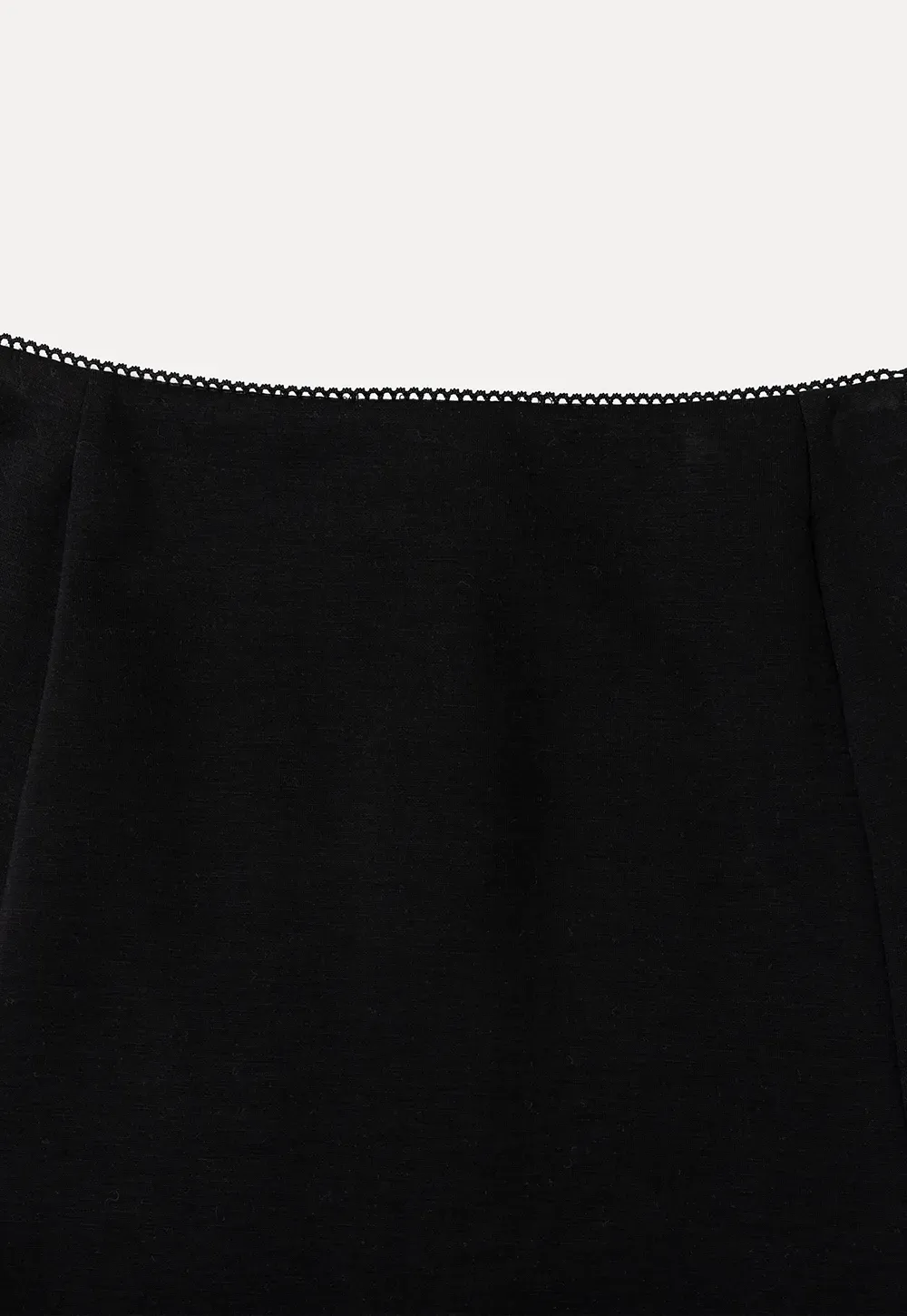 Lace Trim Flared Skirt