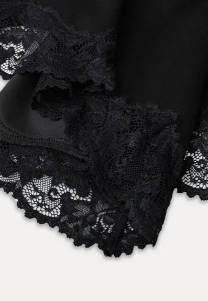 Lace Trim Flared Skirt