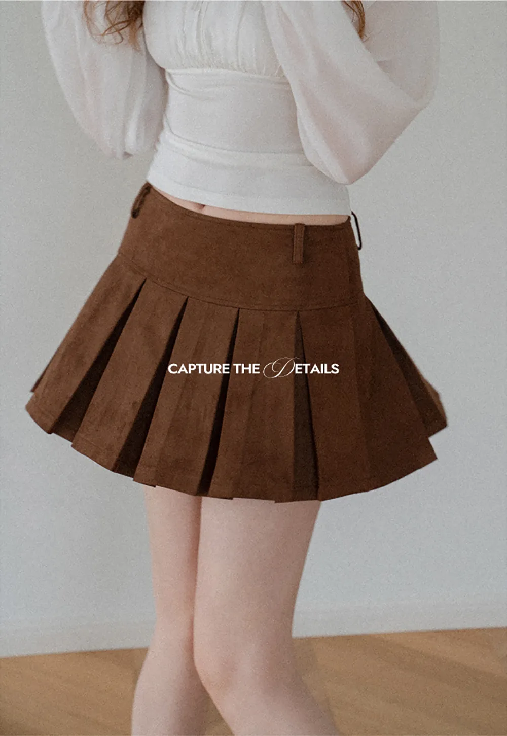 Pleated High Waist Mini Skirt
