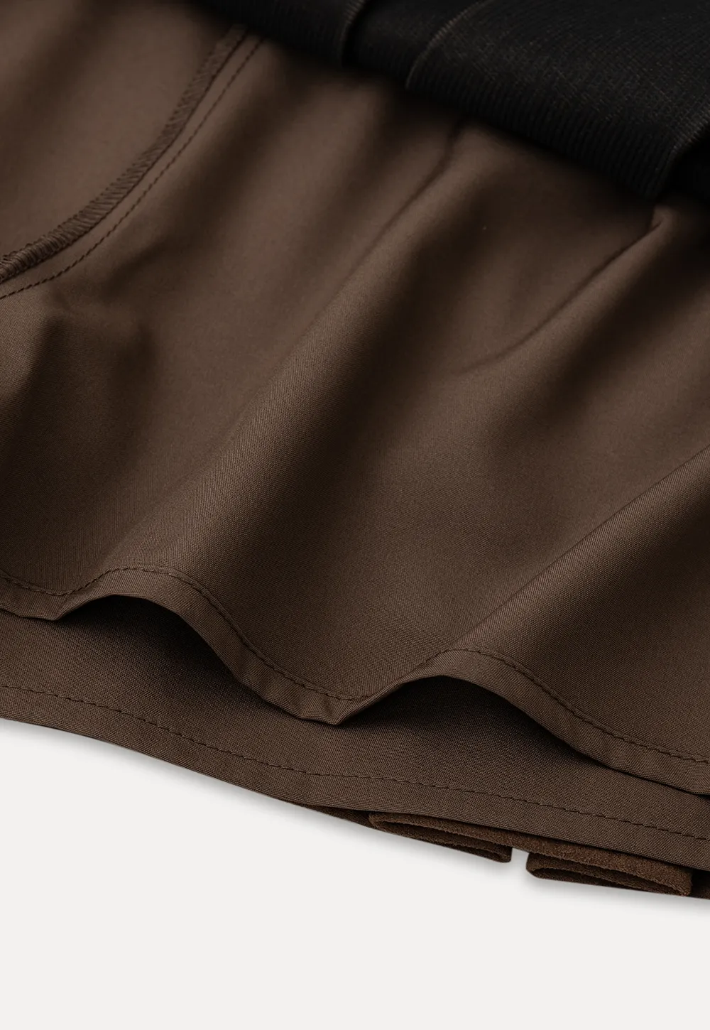 Pleated High Waist Mini Skirt
