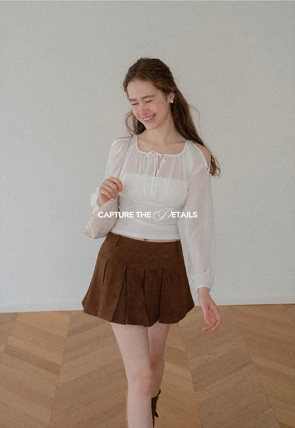 Pleated High Waist Mini Skirt