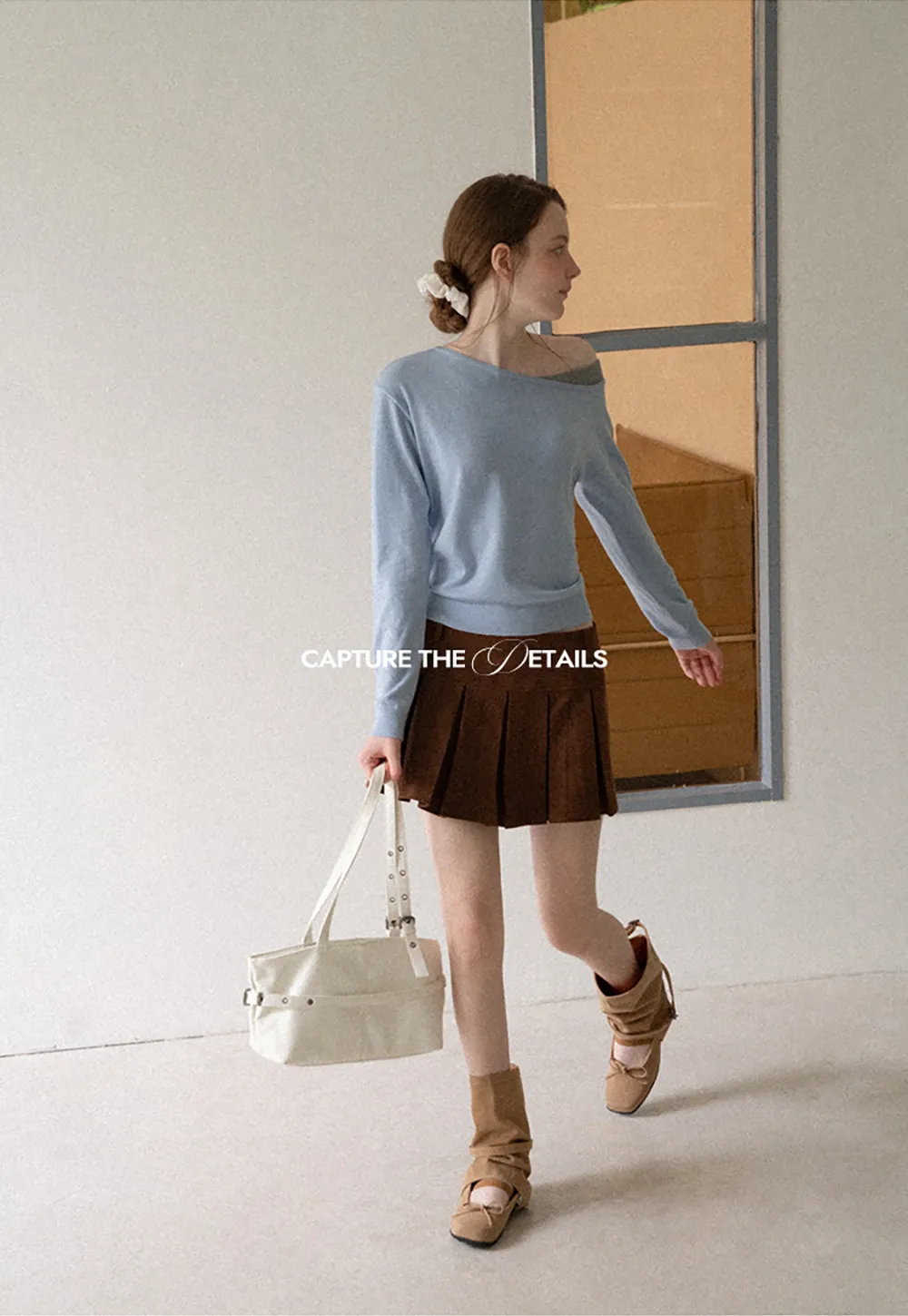 Pleated High Waist Mini Skirt