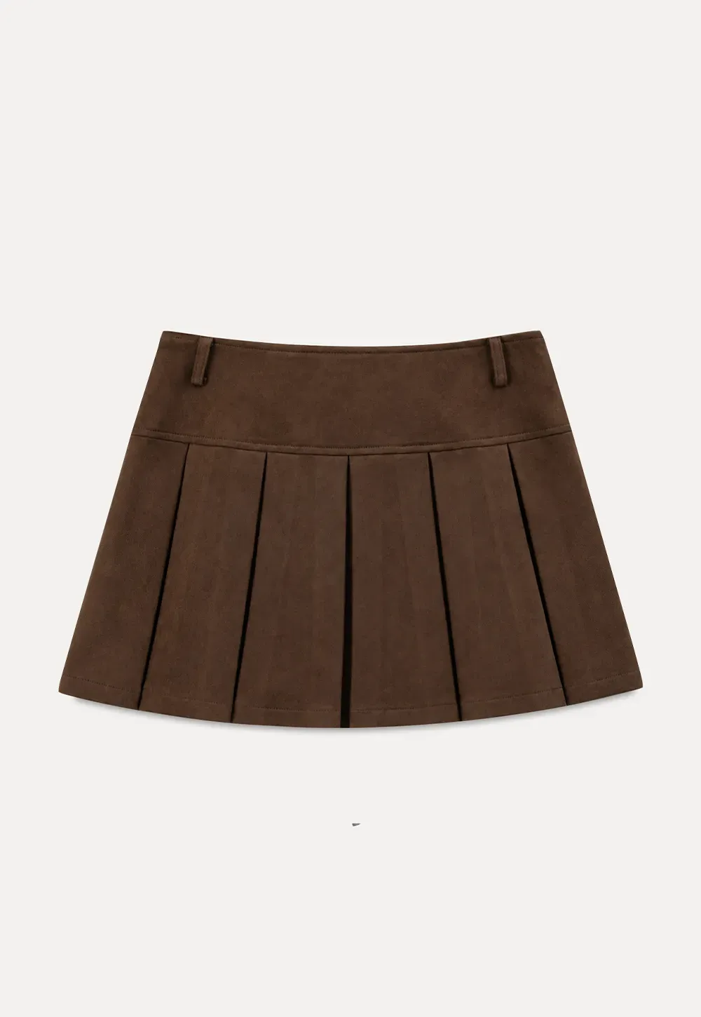 Pleated High Waist Mini Skirt