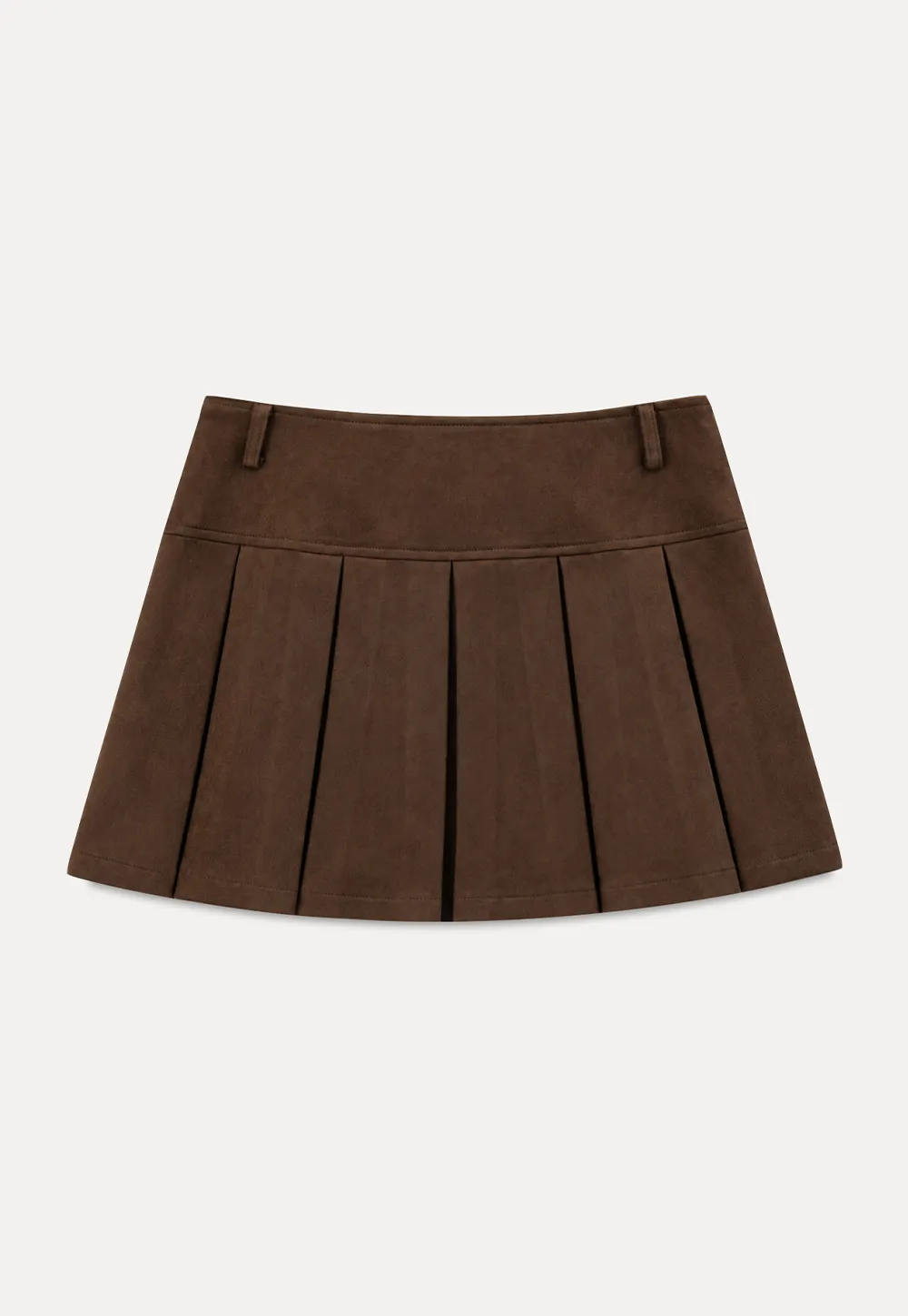 Pleated High Waist Mini Skirt