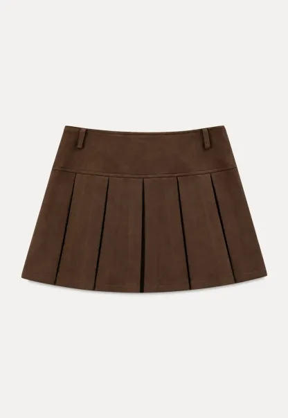 Pleated High Waist Mini Skirt