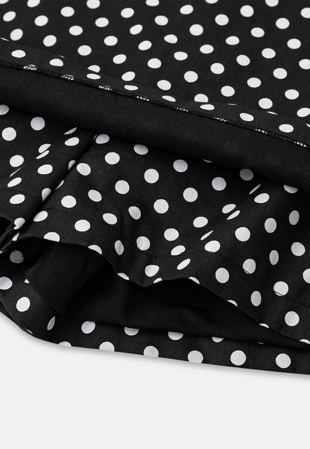 Polka Dot Print High Waist A Line Skirt