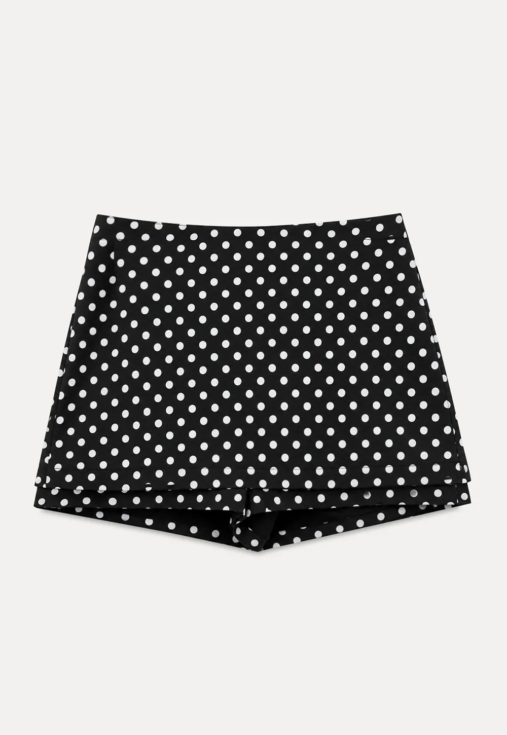 Polka Dot Print High Waist A Line Skirt