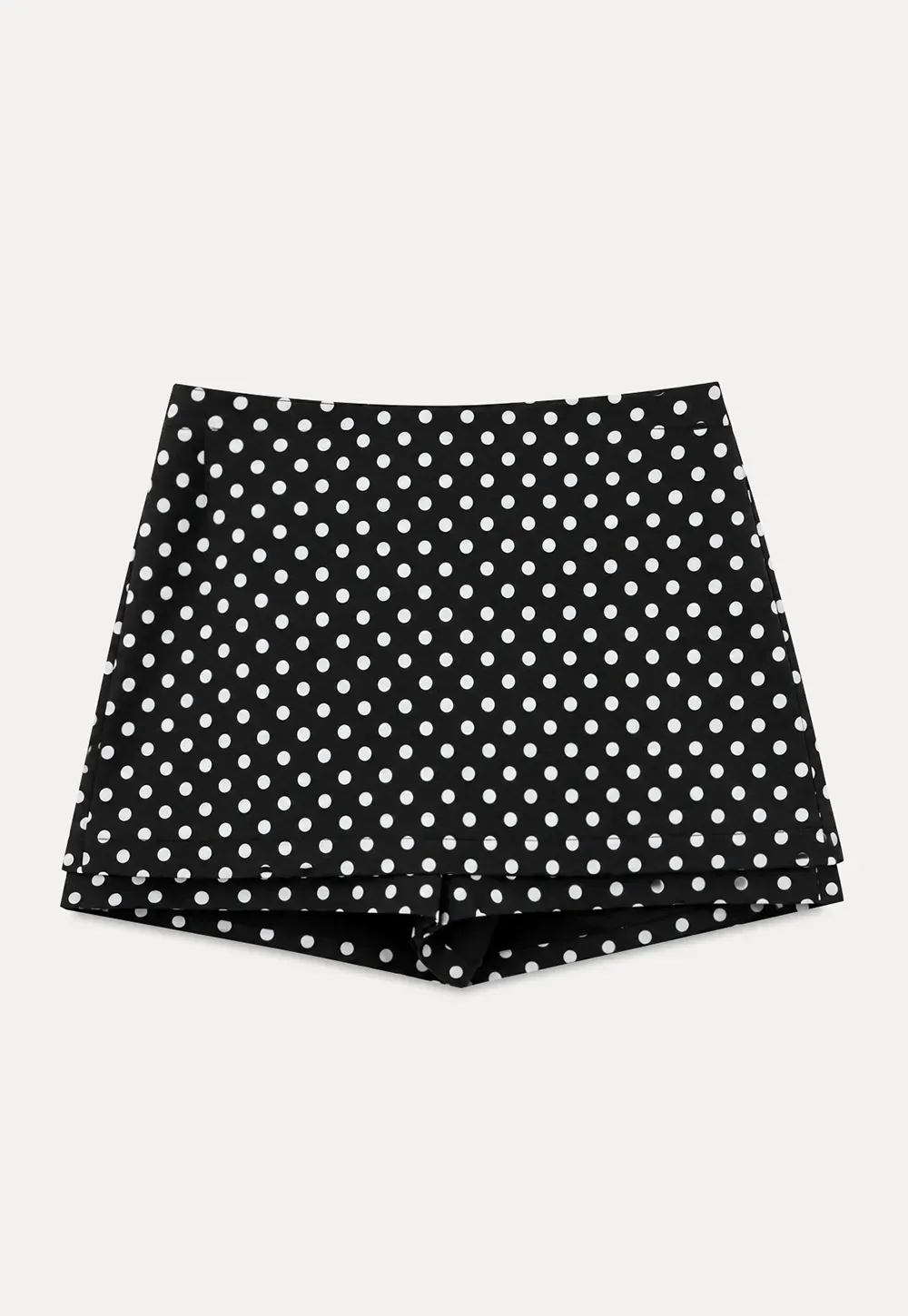 Polka Dot Print High Waist A Line Skirt