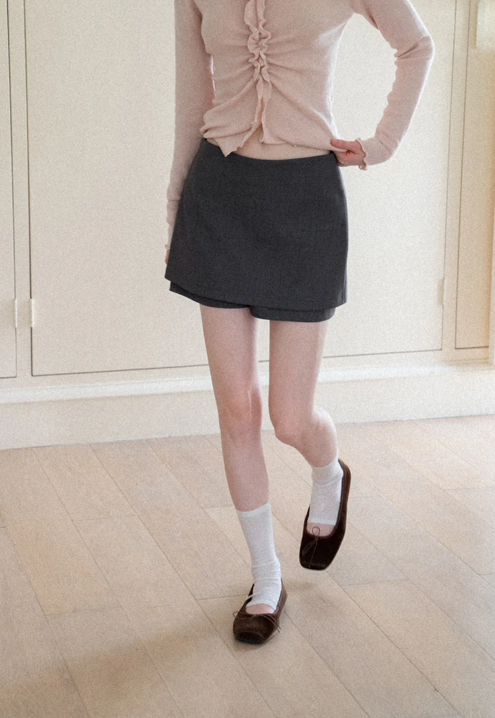 Asymmetrical Hem Mini Skirt