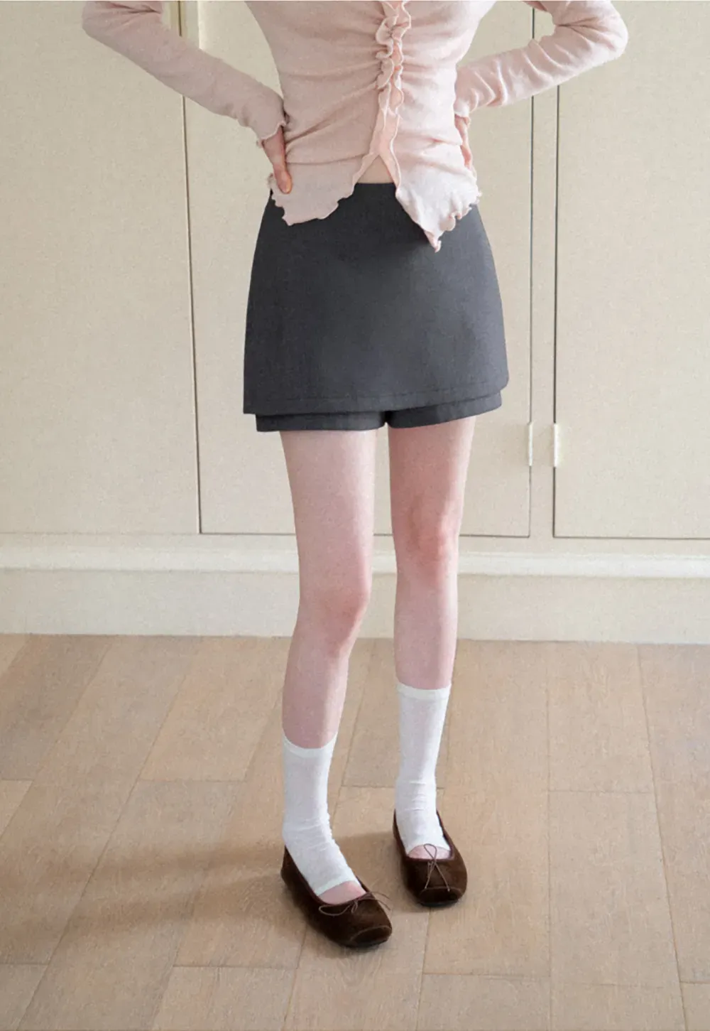 Asymmetrical Hem Mini Skirt