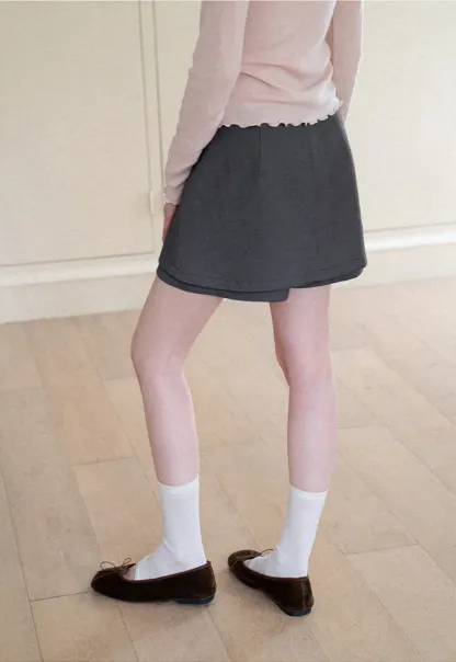 Asymmetrical Hem Mini Skirt