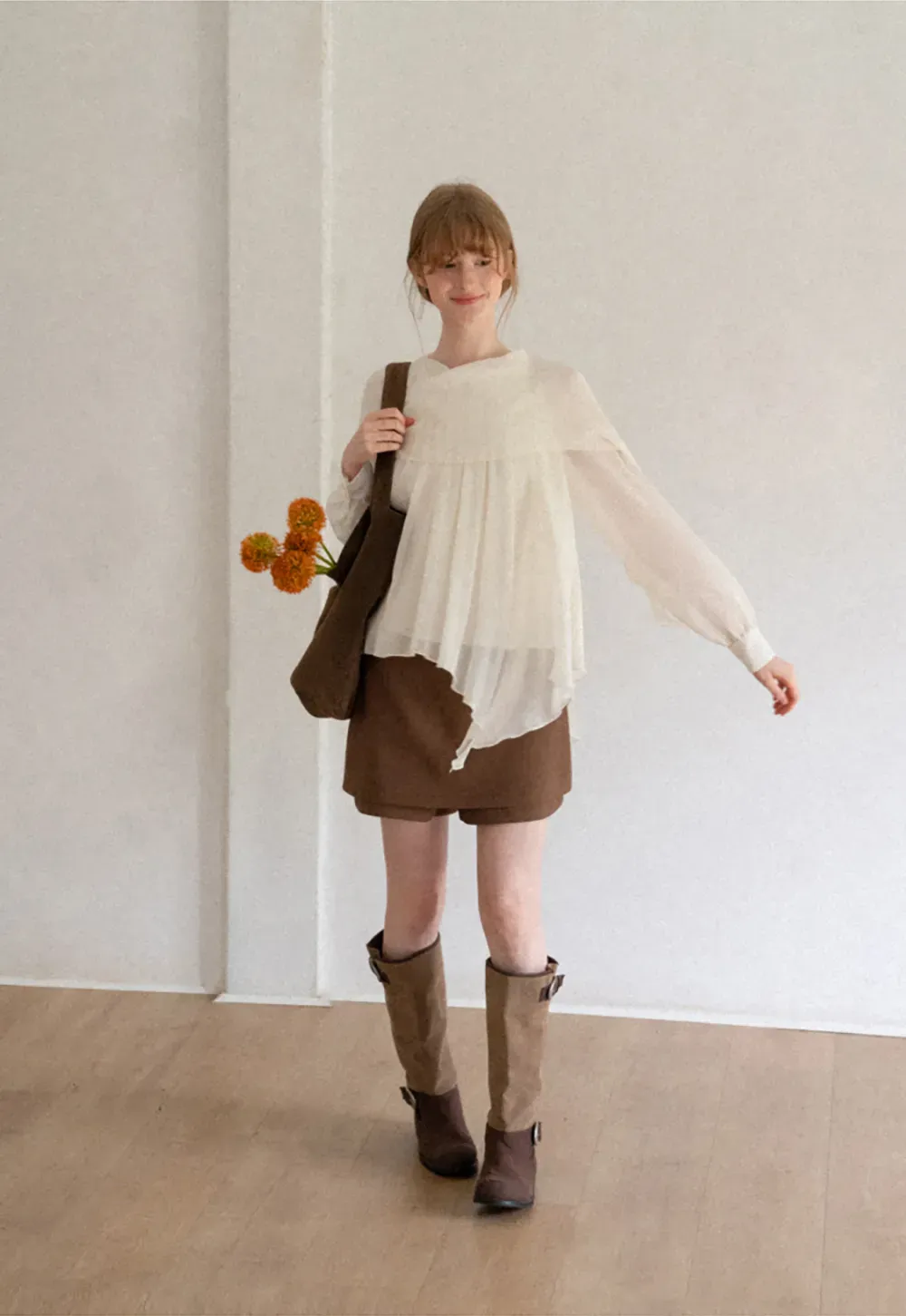 Asymmetrical Hem Mini Skirt