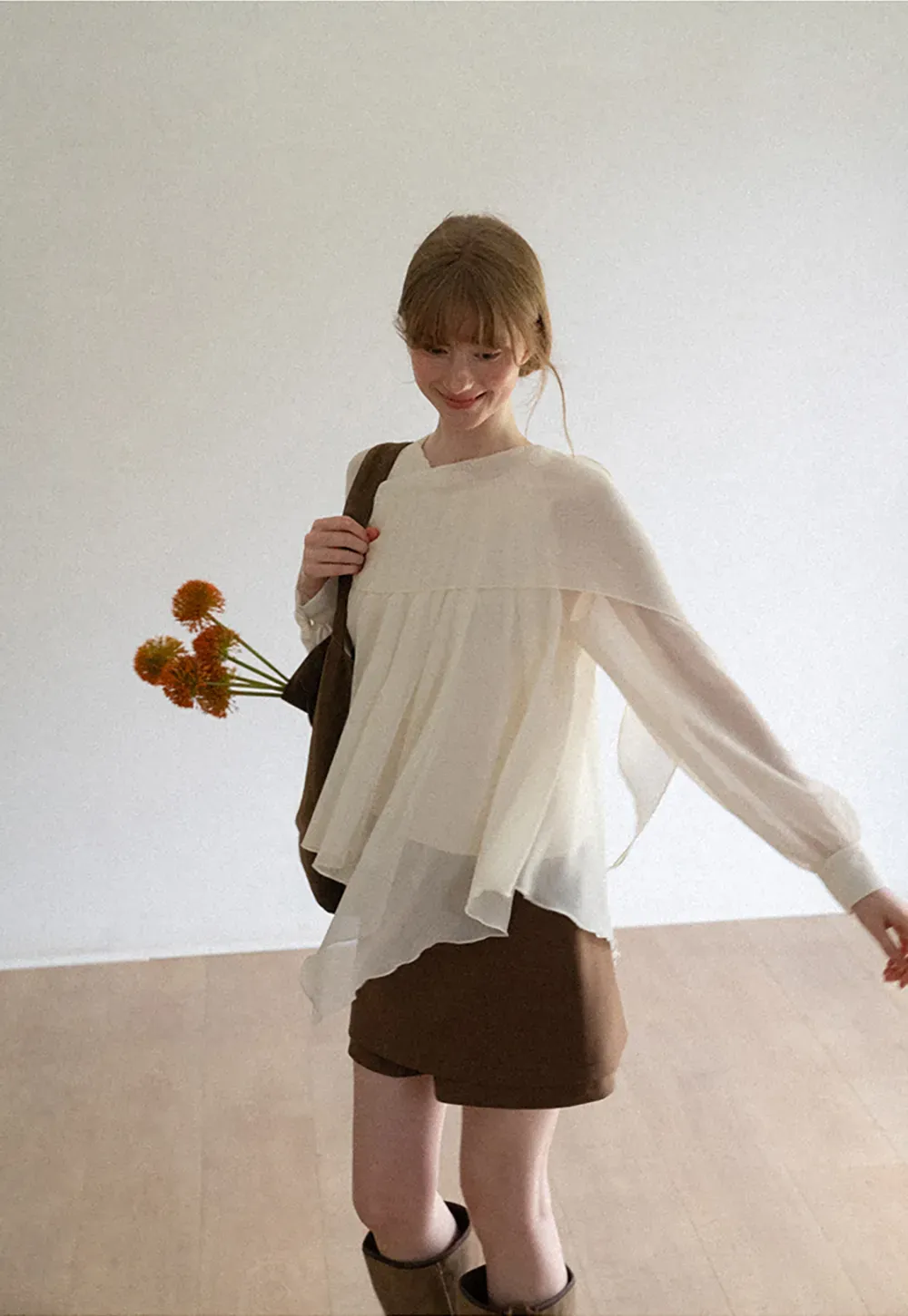 Asymmetrical Hem Mini Skirt