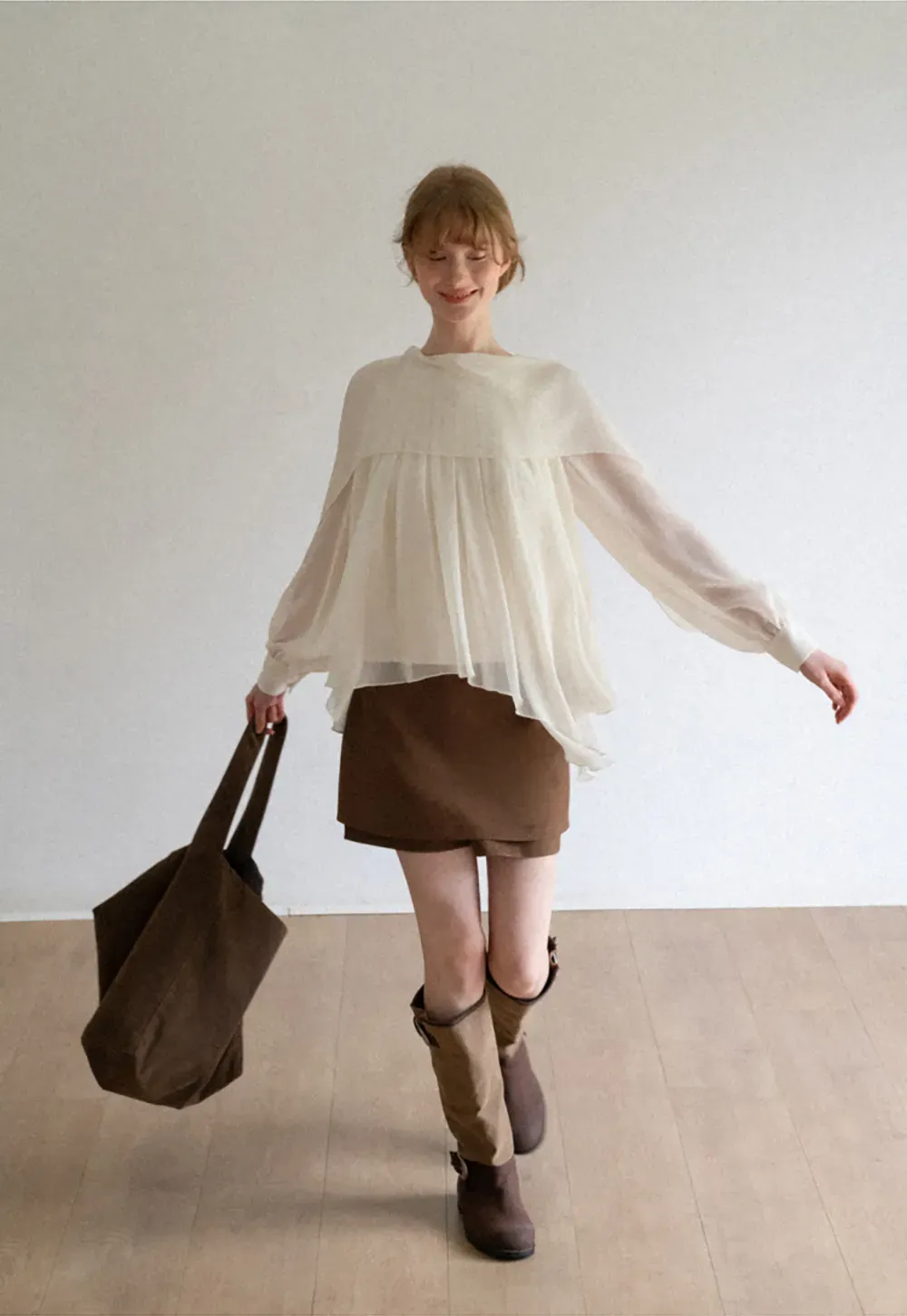 Asymmetrical Hem Mini Skirt