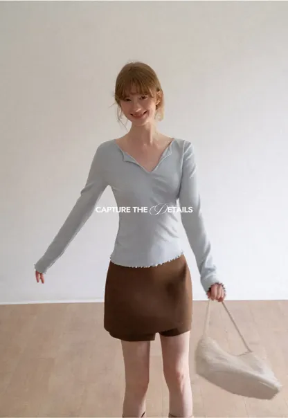 Asymmetrical Hem Mini Skirt