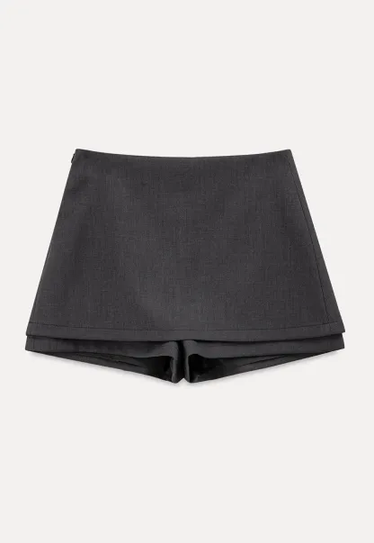 Asymmetrical Hem Mini Skirt
