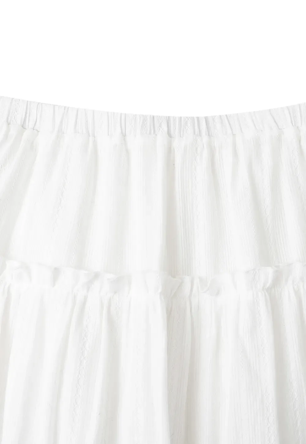 Tiered Pleated Midi Skirt