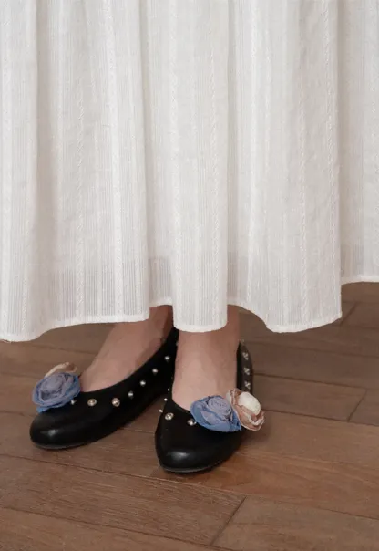 Tiered Pleated Midi Skirt