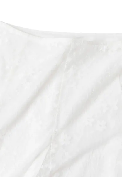 Textured Lace A Line Skirt