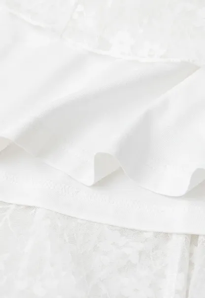 Textured Lace A Line Skirt