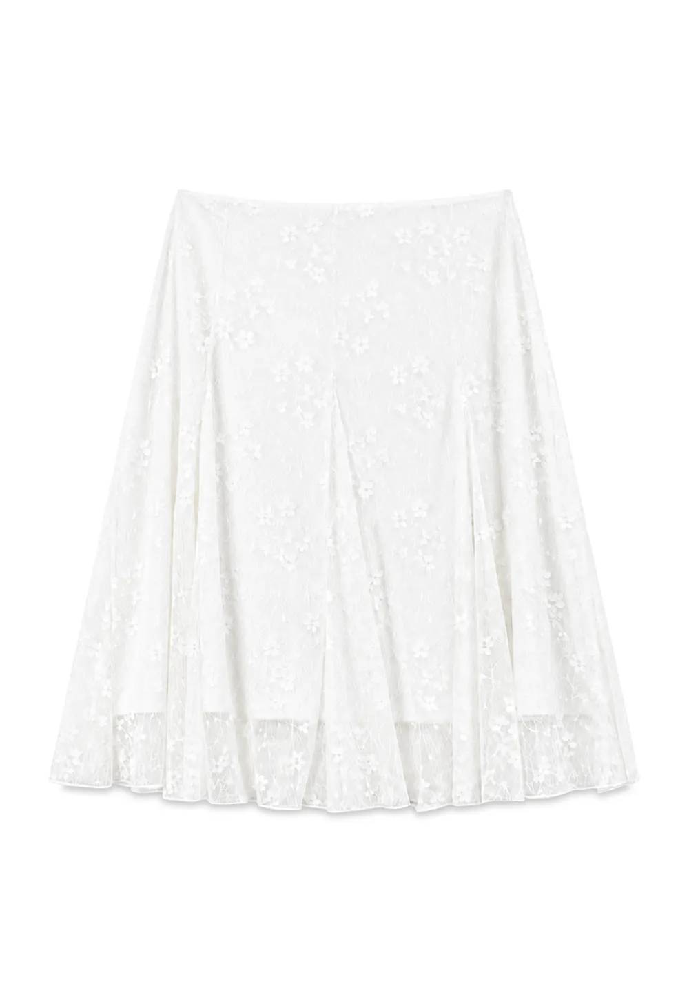 Textured Lace A Line Skirt