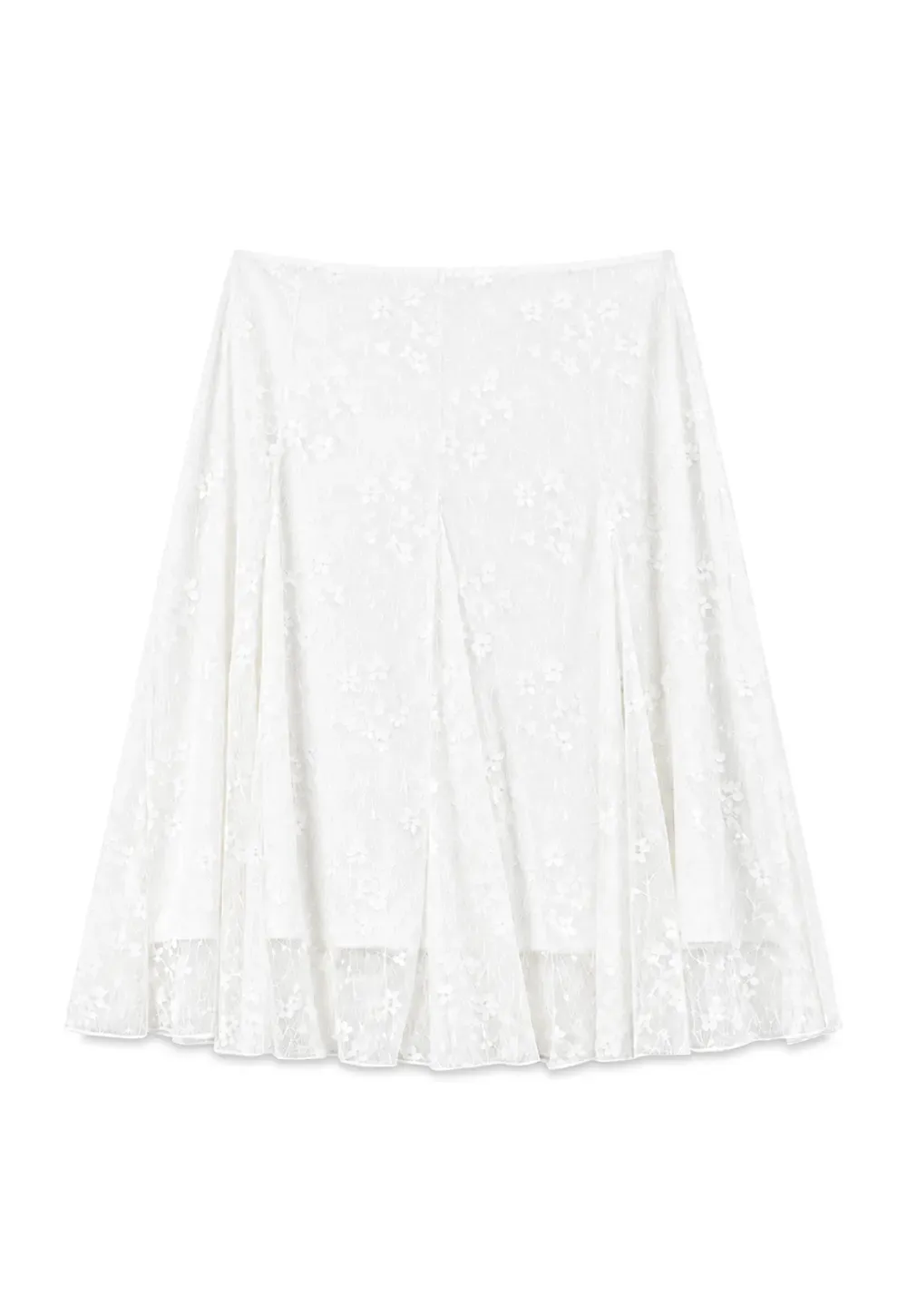 Textured Lace A Line Skirt