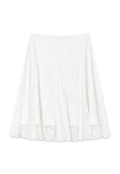 Textured Lace A Line Skirt