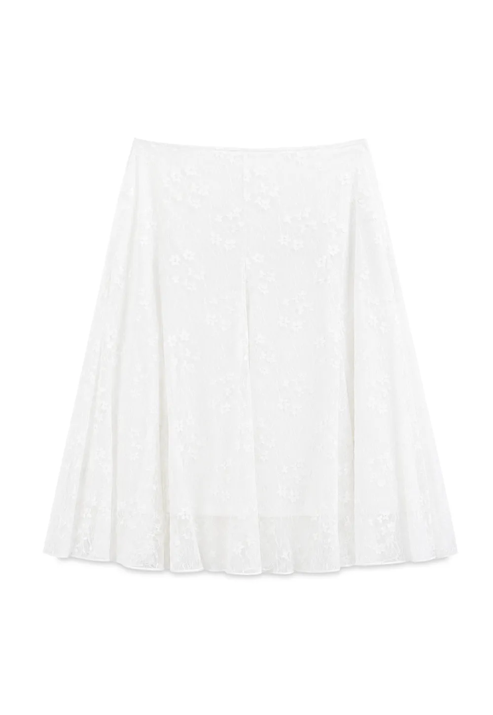 Textured Lace A Line Skirt