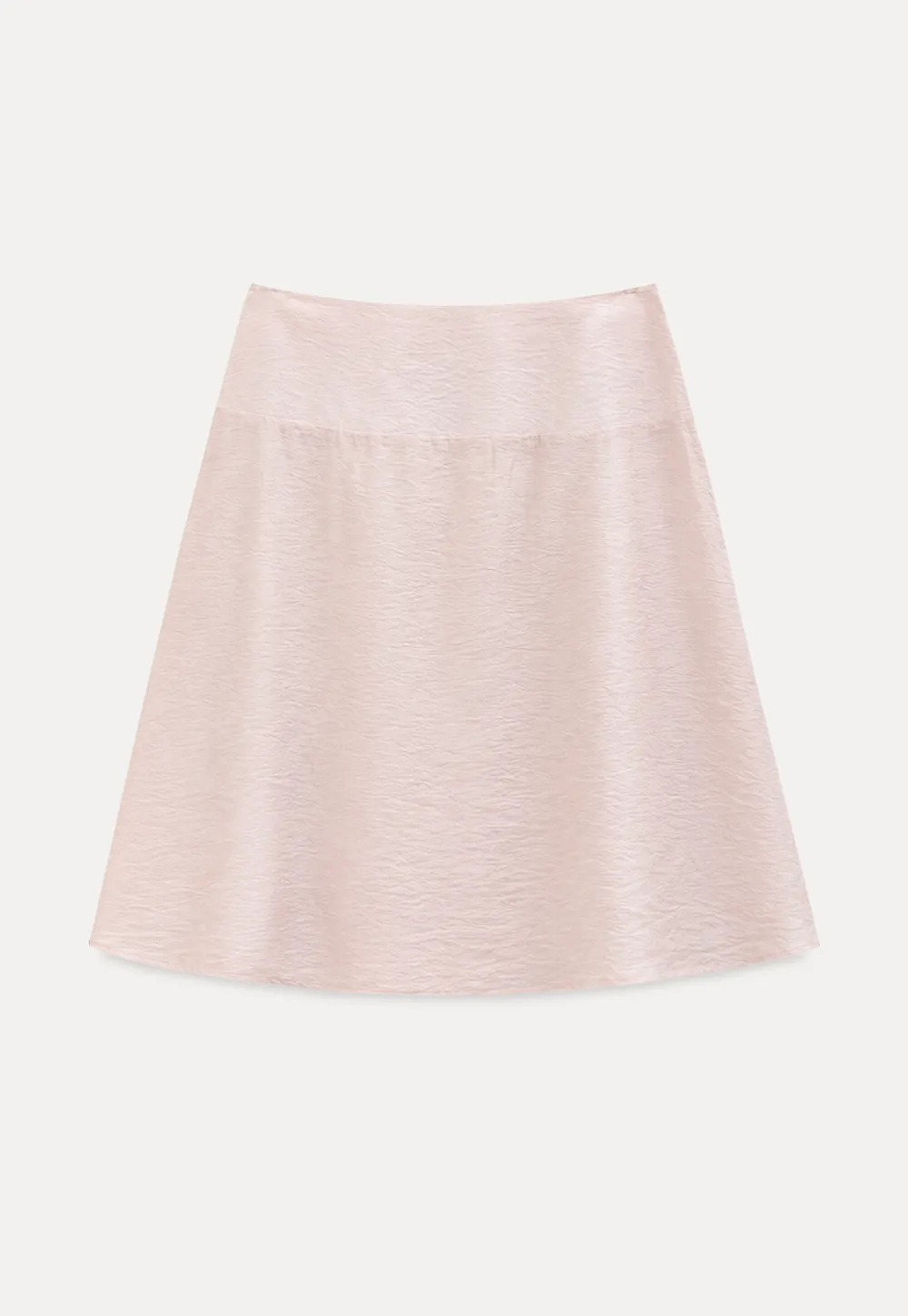 Textured A-Line Skirt with Gathered Waistband