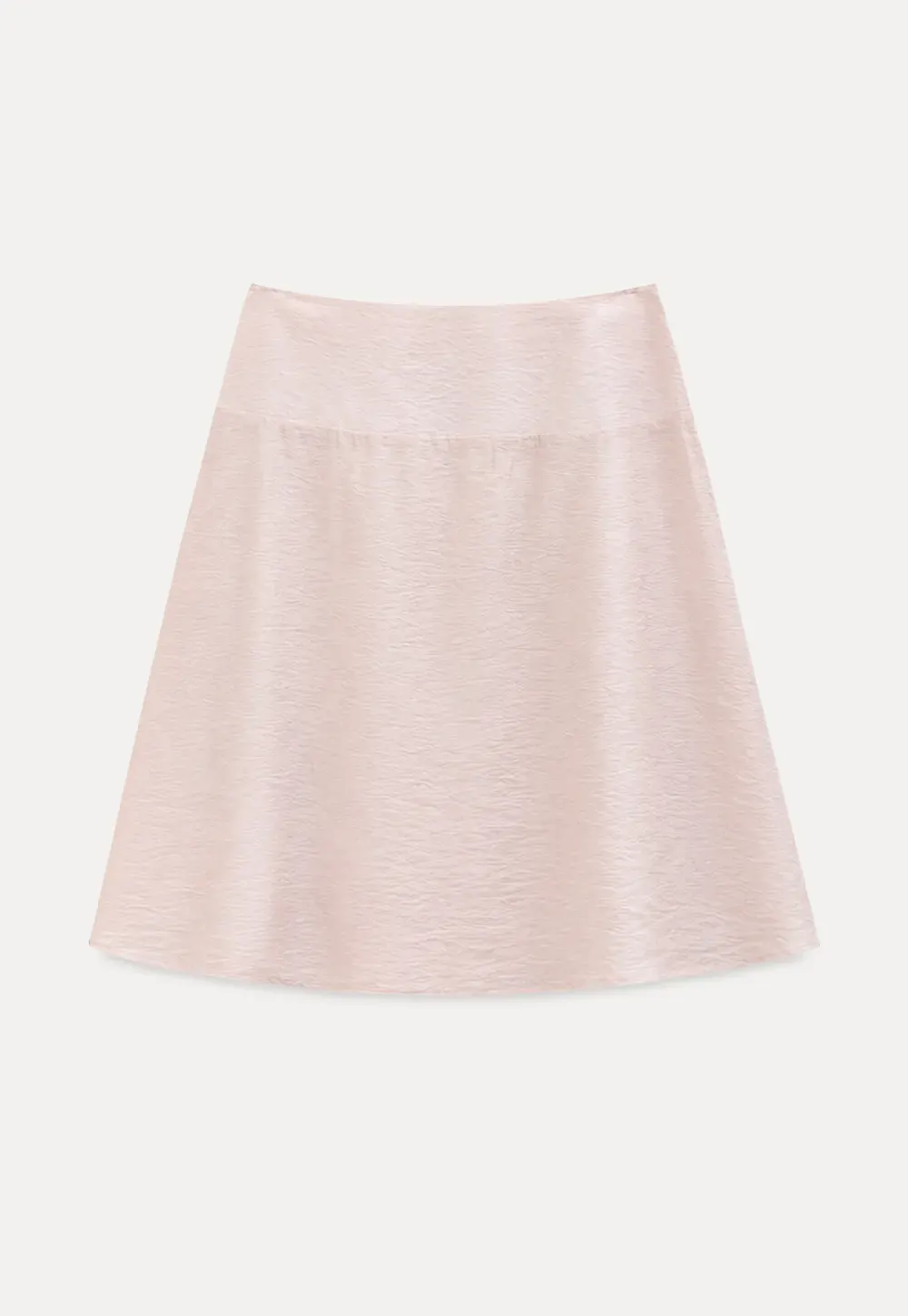 Textured A-Line Skirt with Gathered Waistband