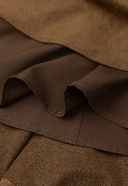 Flared A-Line Skirt with Structured Pleats
